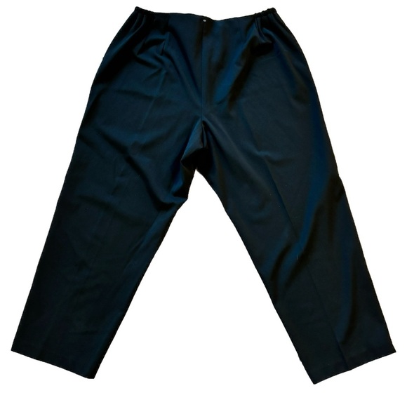 Karen Kane Lifestyle Front Zip Tapered Leg Stretch Trouser Pant Black 22W NWT - Picture 2 of 10